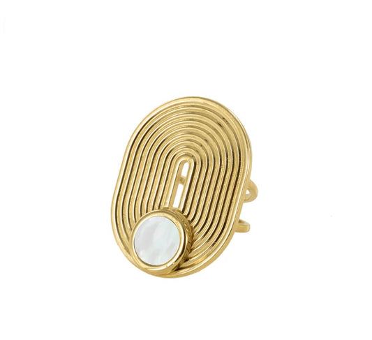 Bague 7 Chemins ovale pierre