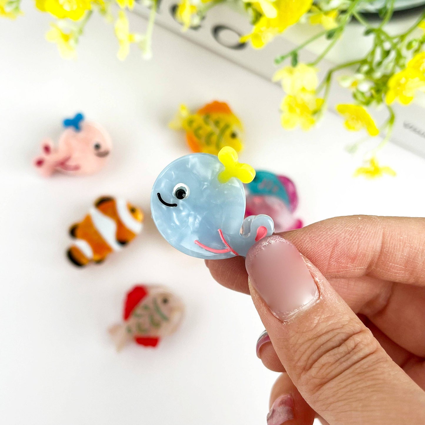 Mini pince a cheveux Poisson clown