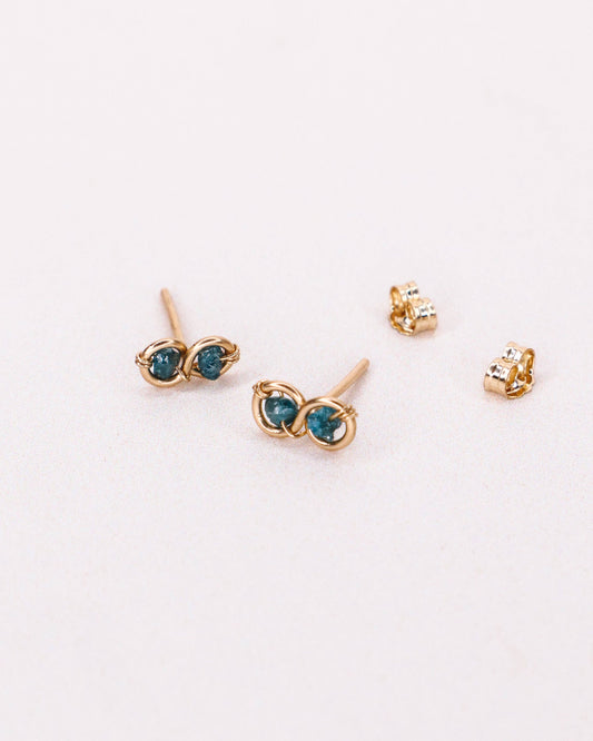 Eden - diamant bleu: Or / Perle de culture / Paire - DupontDupont