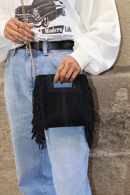 Sac en daim suédé Camel