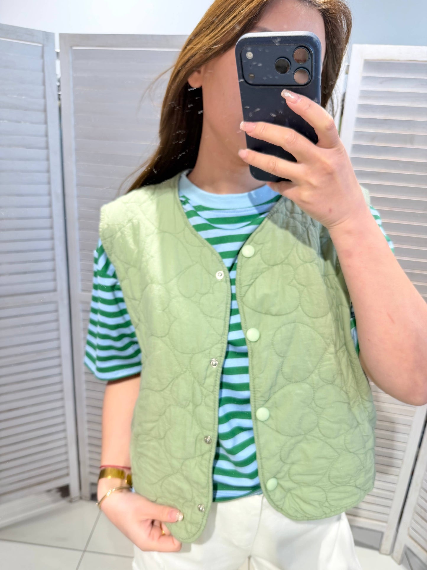 Gilet matelassé en coton: Kaki / TU