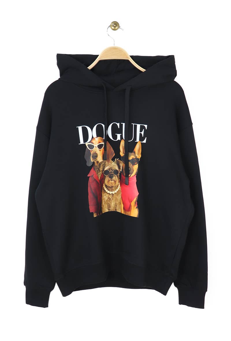 Sweat à capuche motif chiens