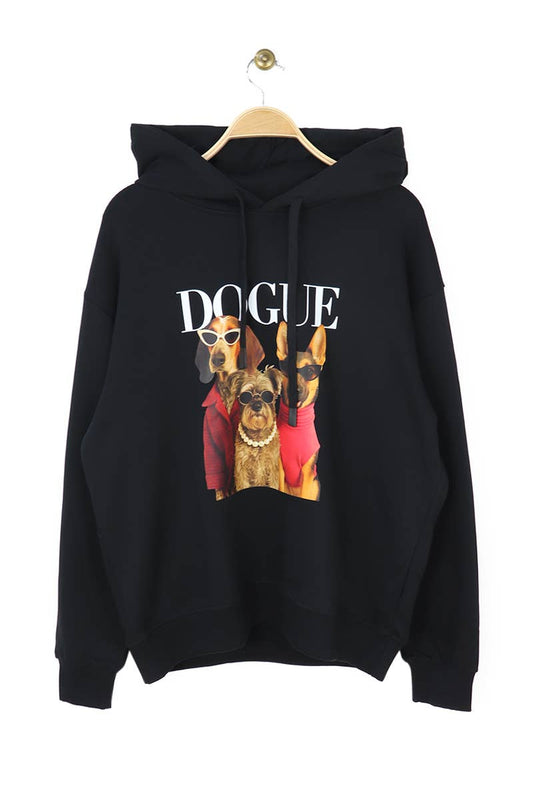 Sweat à capuche motif chiens