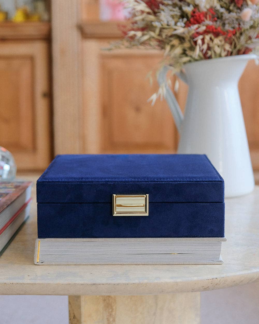 Boîte à bijoux Anne en velours Bleu ciel - DupontDupont