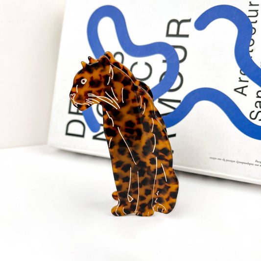 Pince à cheveux en acétate motif jaguar - DupontDupont