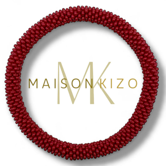 Bracelet népalais Bordeaux B52