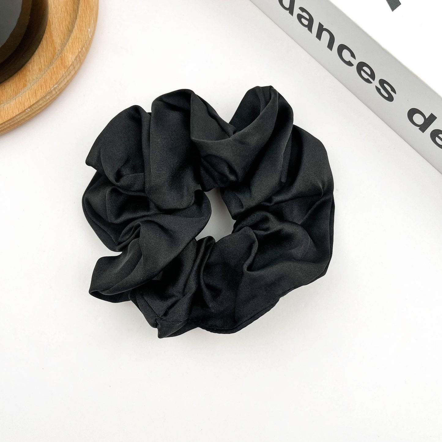 Chouchou satin uni Blan
