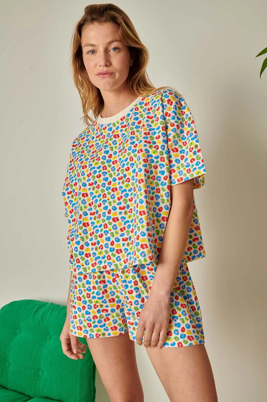 Ensemble Léopard multicolore