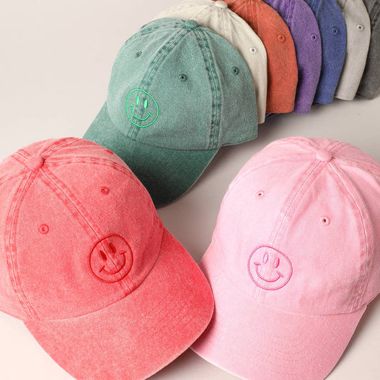 Casquette Happy Face: Rouge