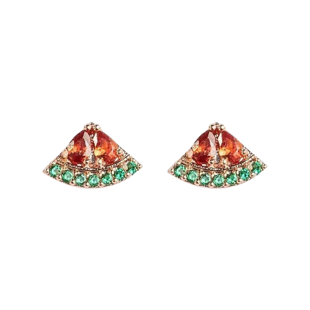 Clous d’oreilles « Watermelon Breeze »: Rouge / Doré - DupontDupont