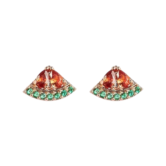 Clous d’oreilles « Watermelon Breeze »: Rouge / Doré - DupontDupont