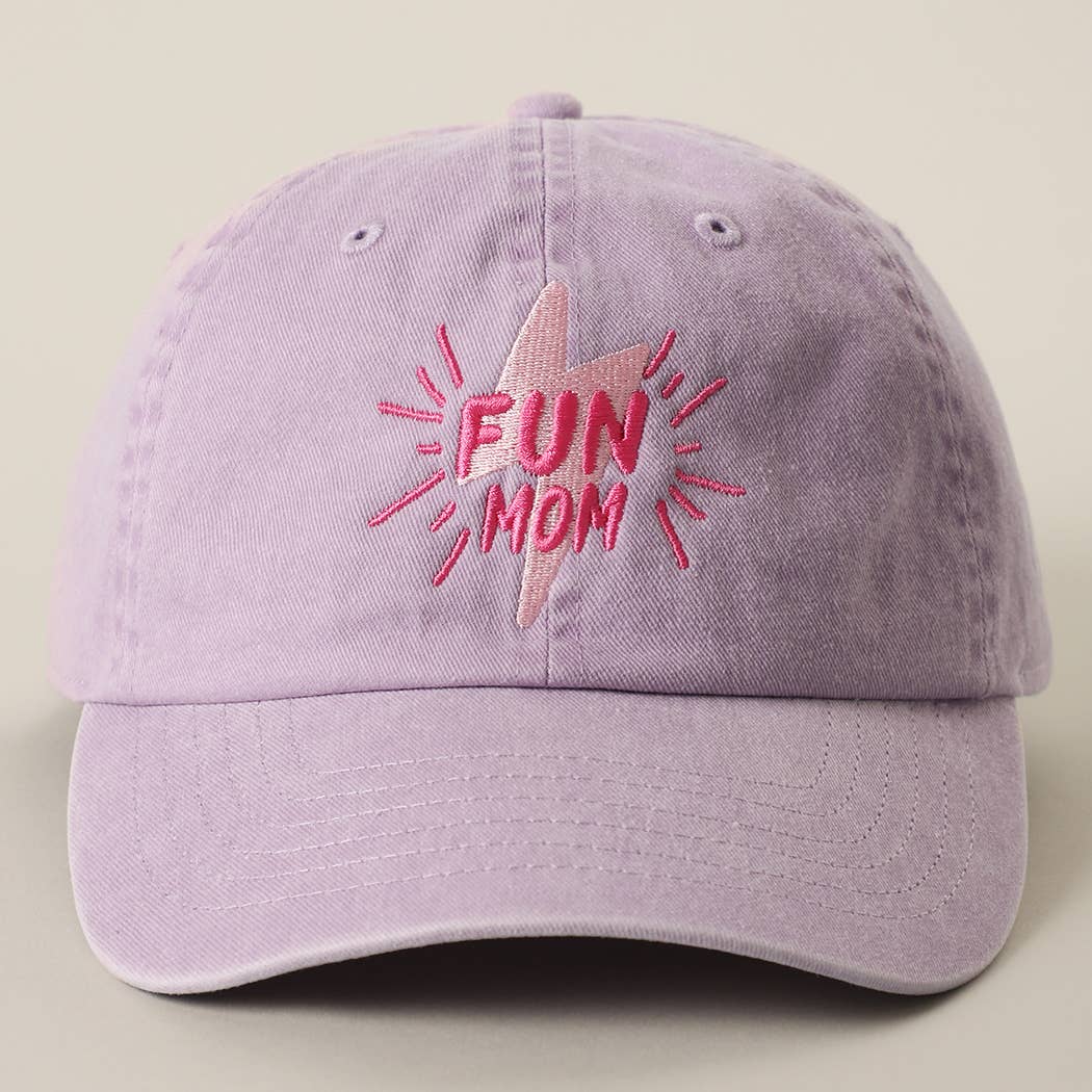 Casquette coton brodée « FUN MOM » Vert