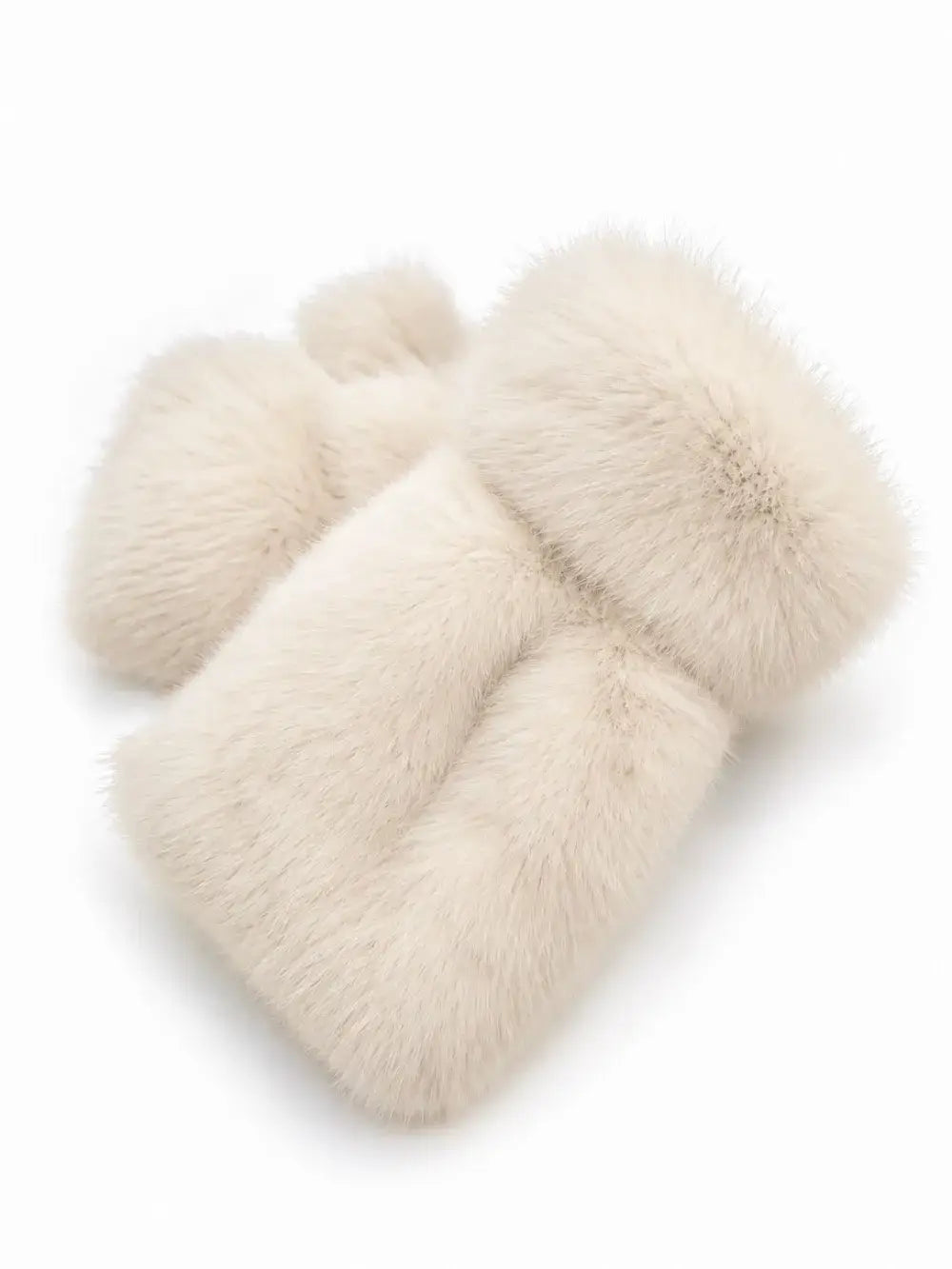 ST-3025 Gant mitaine en fausse fourrure synthétique uni: Kaki - DupontDupont