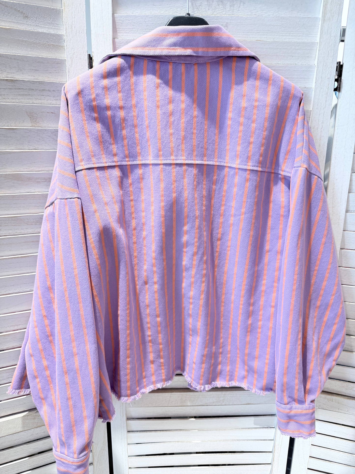 Veste rayée col chemise: Lilas / TU - DupontDupont