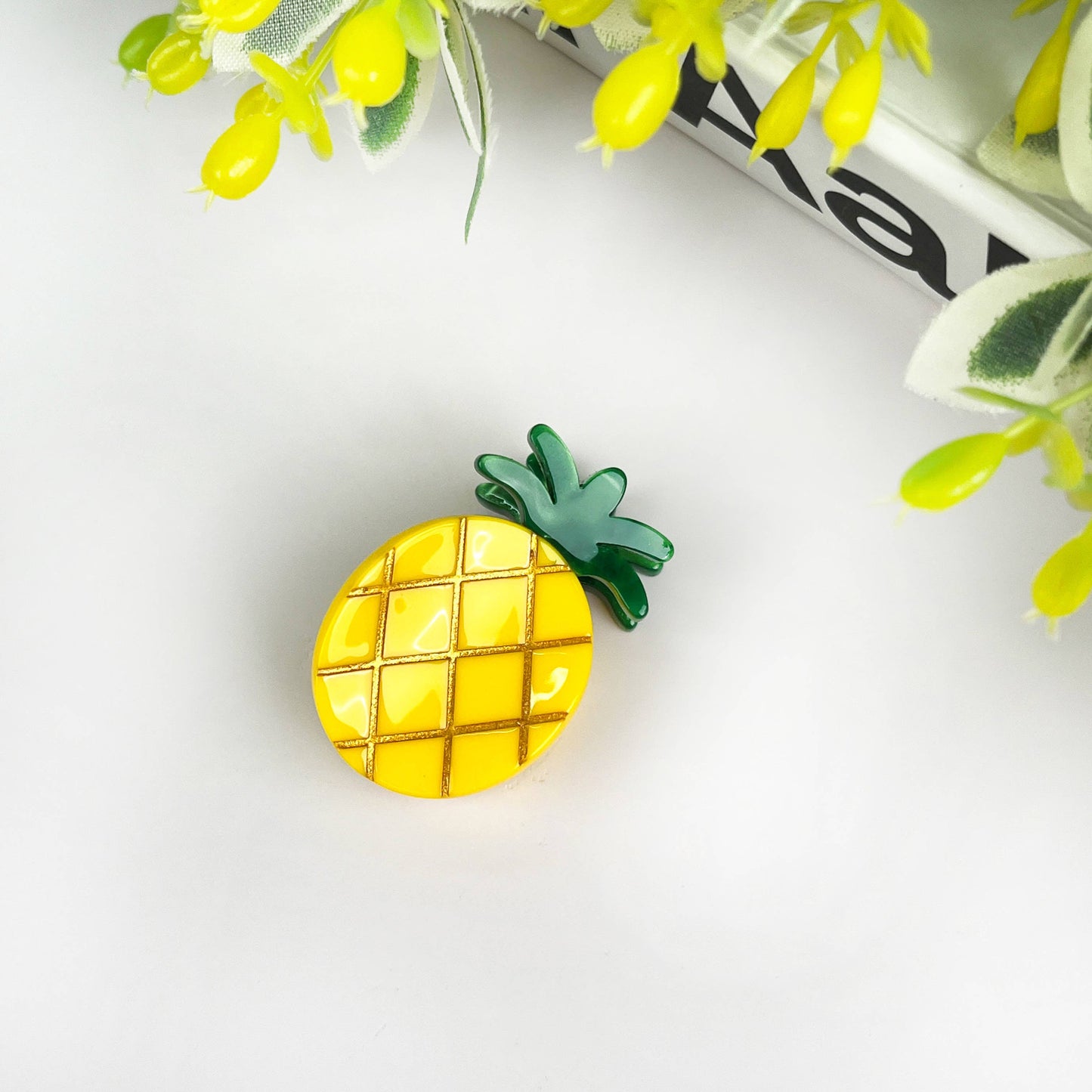 Mini pince à cheveux fruitée, petits accessoires pour cheveux: Ananas