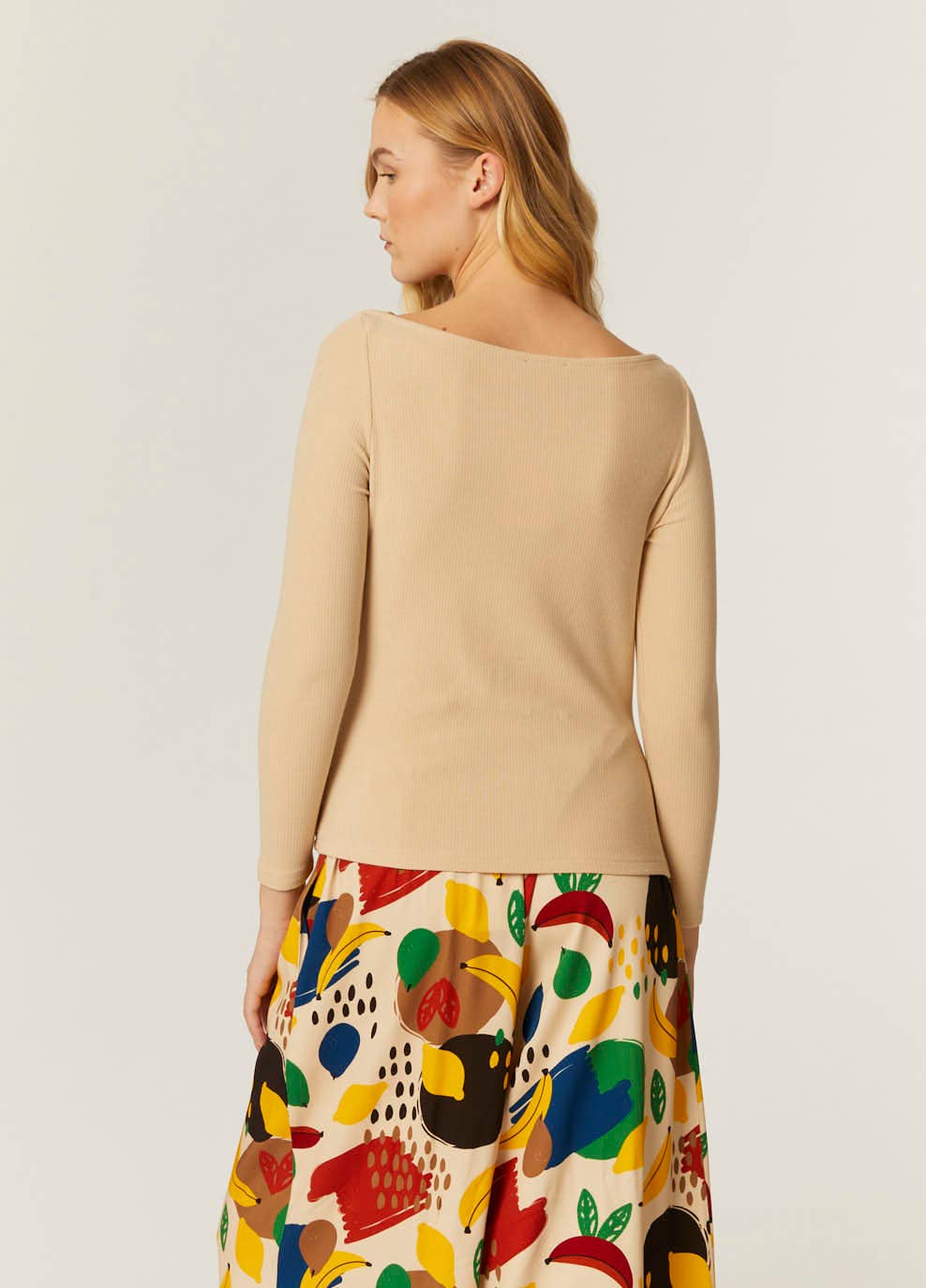 TOP COL BATEAU BEIGE