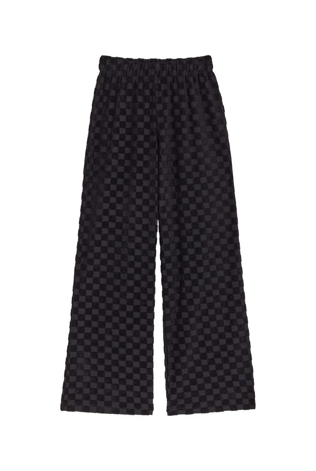 Pantalon Éponge Damier - Noir