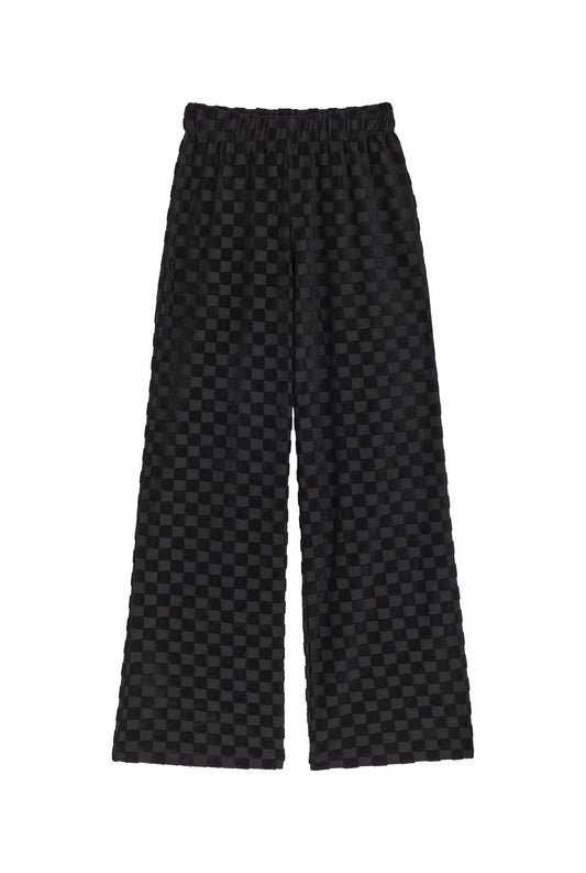 Pantalon Éponge Damier - Noir