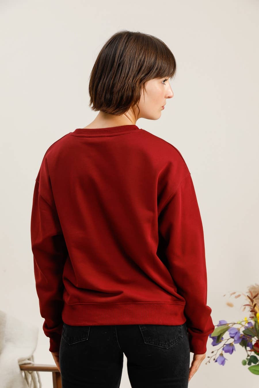 Sweat broderie florale