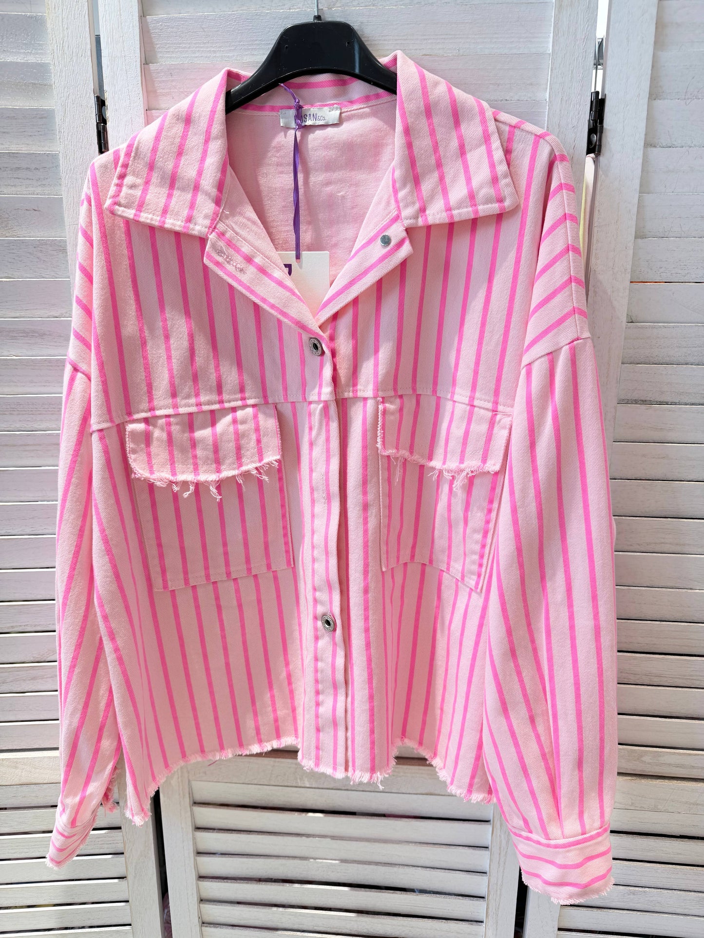 Veste rayée: Rose / TU
