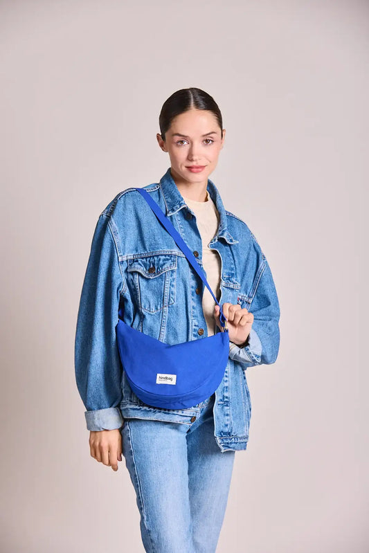 Sac demi-lune Andrea Bleu électrique - DupontDupont