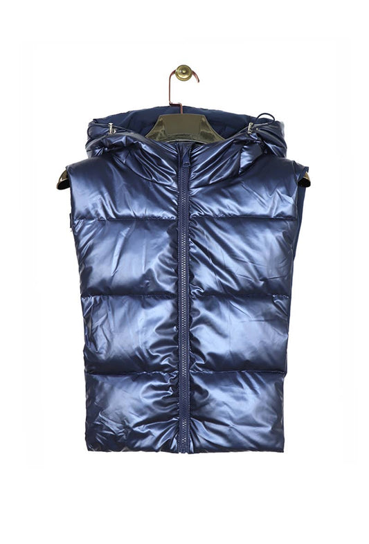 Capuche doudoune imperméable réversible : Bleu marine