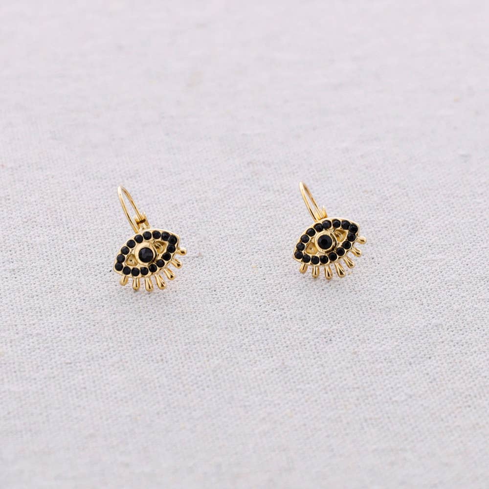Boucles d'oreilles Acier Œil Turc Cristaux: Multicolore