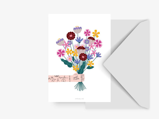 Carte postale/bouquet de fleurs