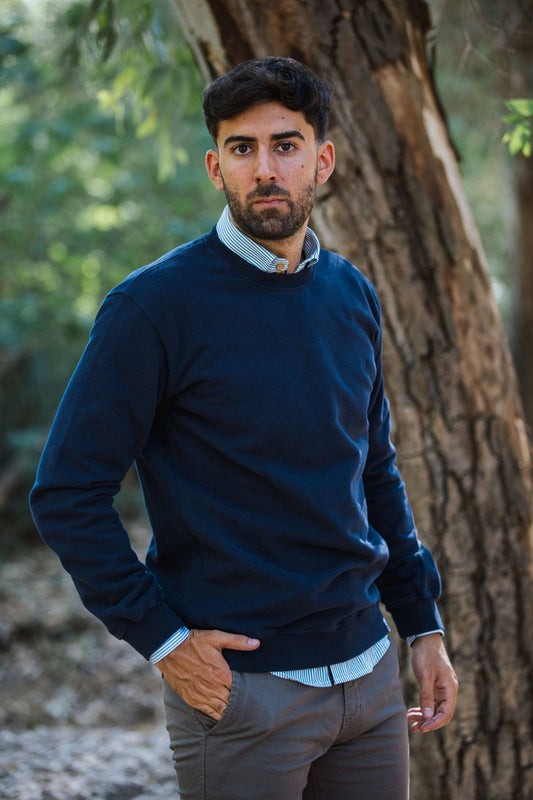 Sweat-shirt Navy Basic: Marine / L