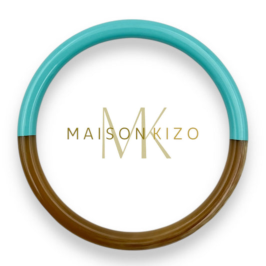 Jonc laqué en corne de buffle Turquoise: C26-M - DupontDupont