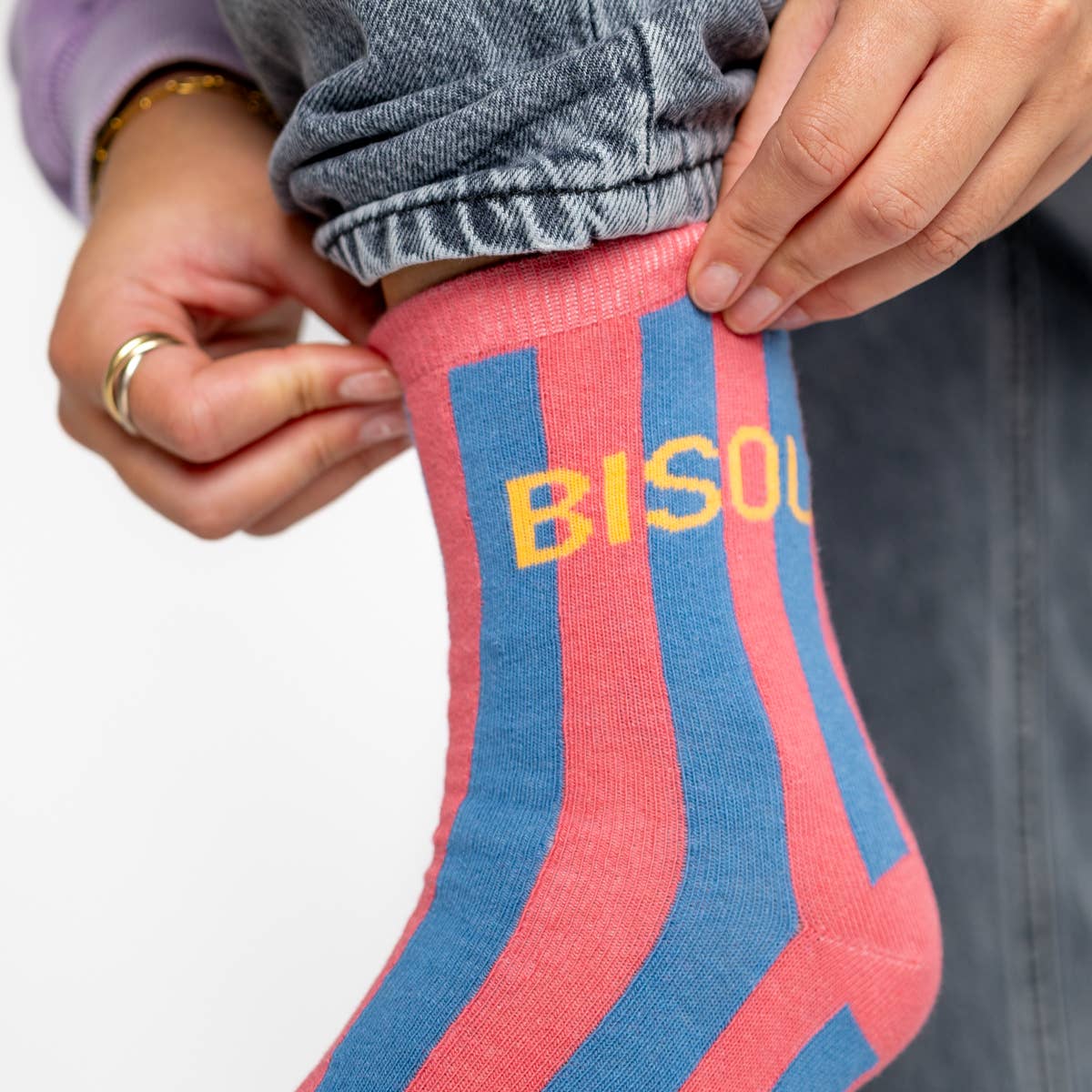 Chaussettes Rayées - Bisou