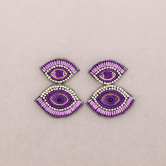 Boucles d'oreilles à double sequins Turkish Eye: Mûrier