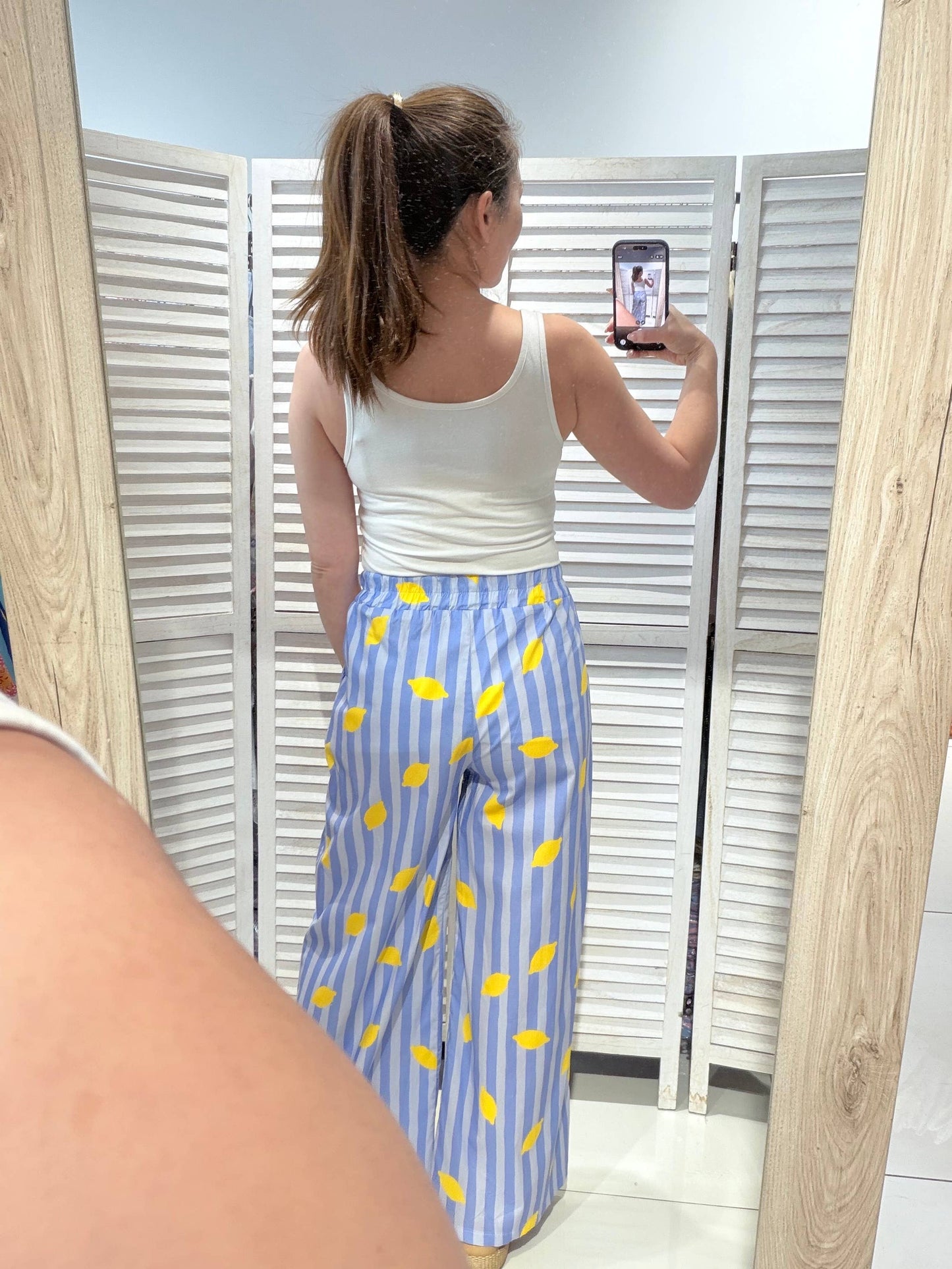 Pantalon imprimé fruit: Bleu / TU