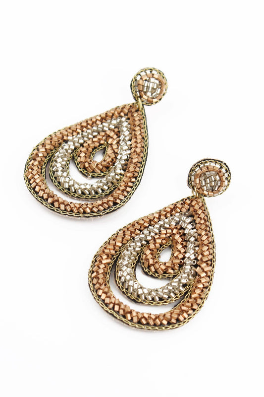 BOUCLES D'OREILLES LARME EN OR ET EN ARGENT