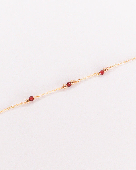 Bracelet Aube avec pierre Grenat - DupontDupont