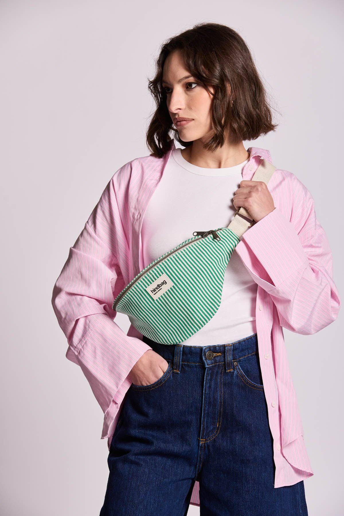 Sac banane Olivia Rayures vert - DupontDupont