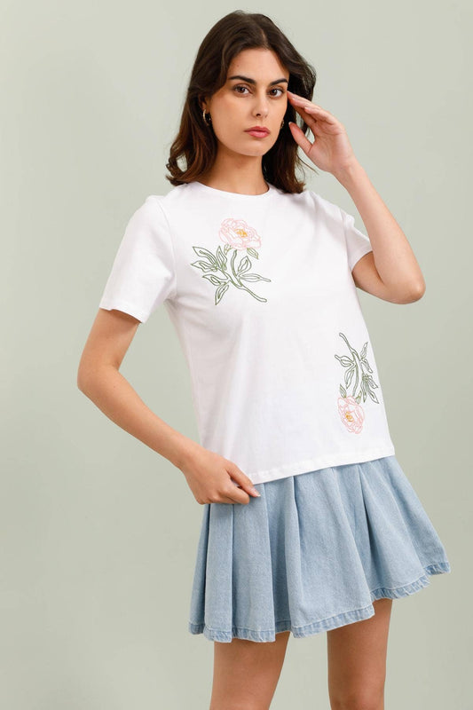 T-SHIRT FLEURS