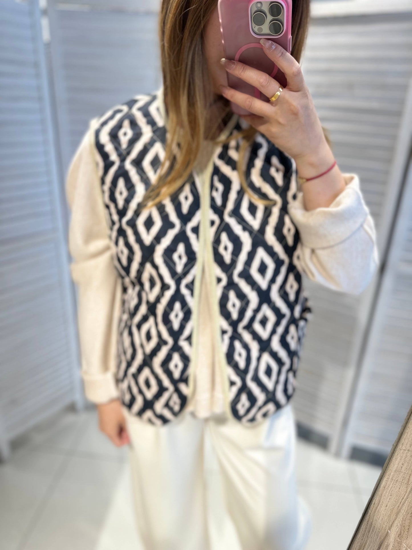 Gilet sans manches tendance - gia044noir