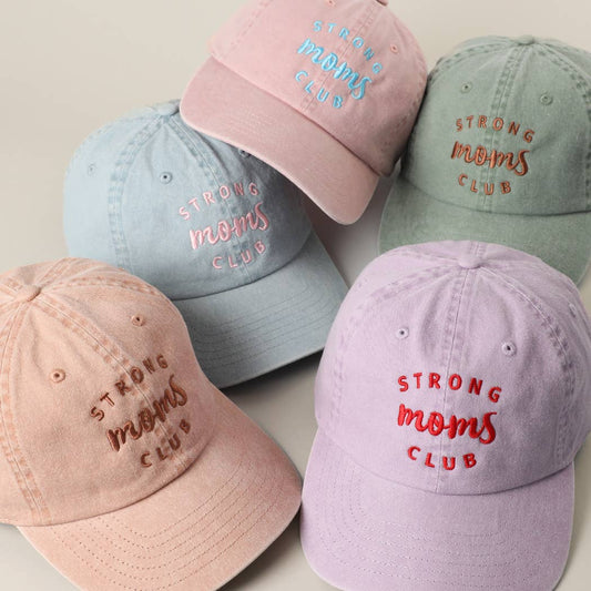 Casquette coton brodée "Strong Moms Club" Rose - DupontDupont