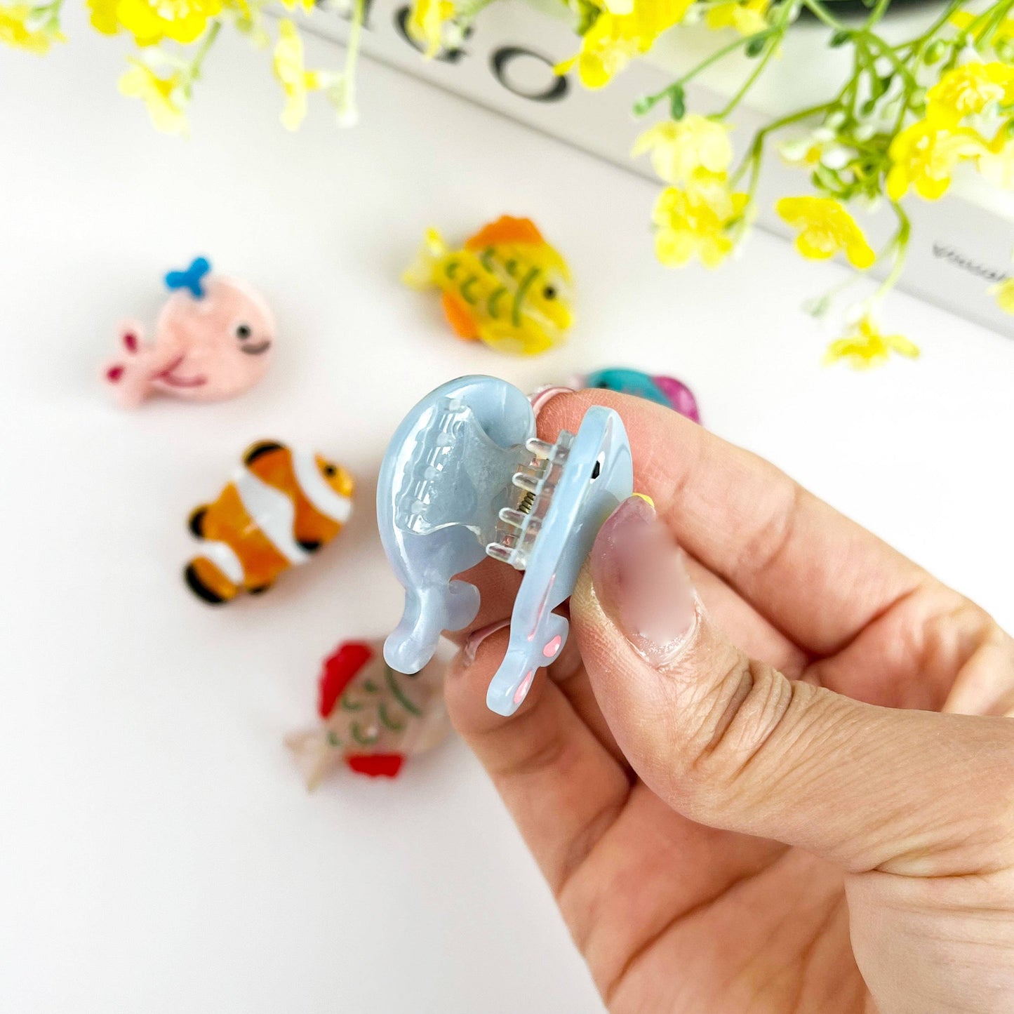 Mini pince a cheveux Poisson clown