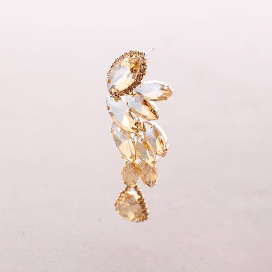 Boucles d'oreilles plumes cristal