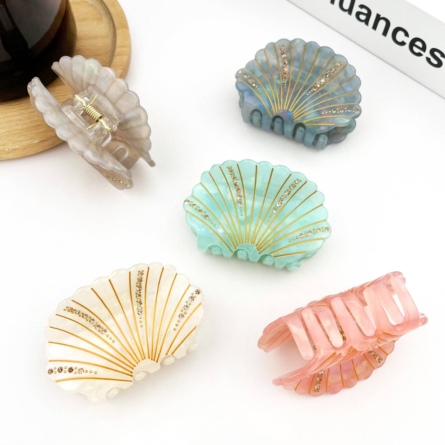 Pince à cheveux coquillage