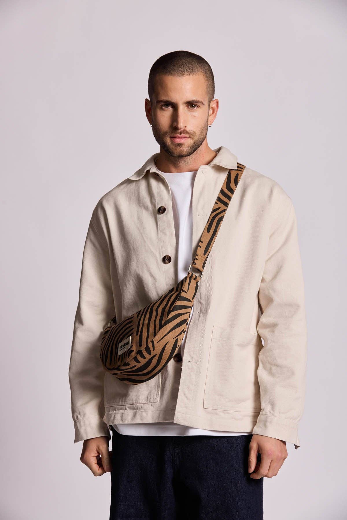 Sac Banane Andrea Zèbre cannelle