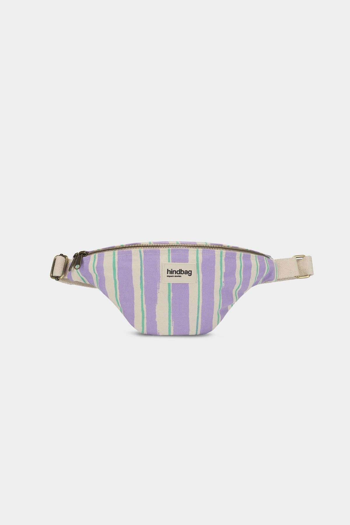Sac banane Olivia Rayures vert et parme - DupontDupont
