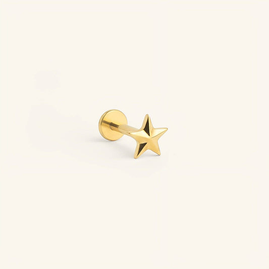 Piercing titane Star: Titane argenté / 6mm