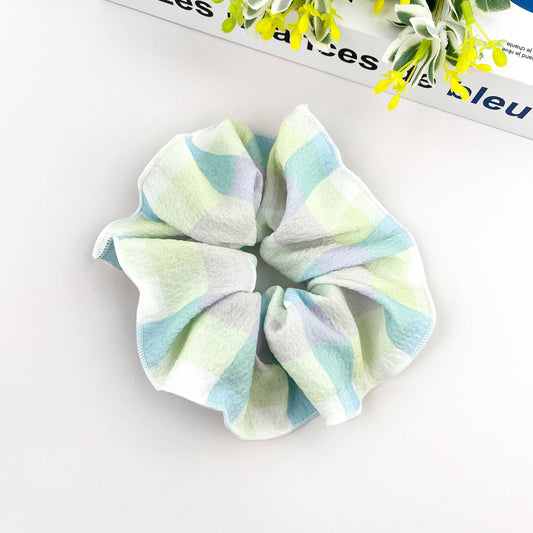 Chouchou en tissu froncé minimaliste, élastique à cheveux couleurs bonbon: Multicolore