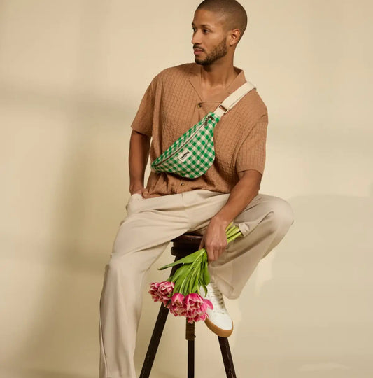 Banane Olivia Vichy vert