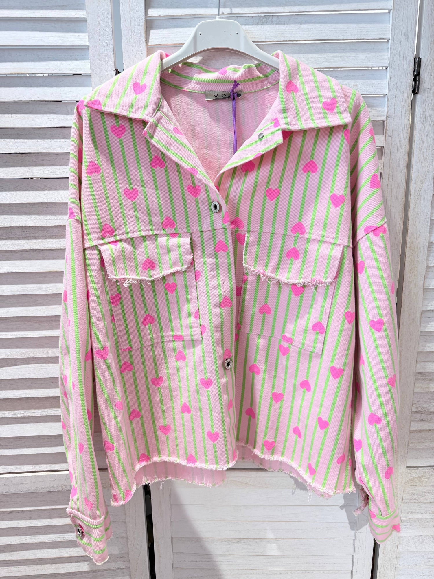 Veste rayée imprimé cœurs: Rose / TU - DupontDupont