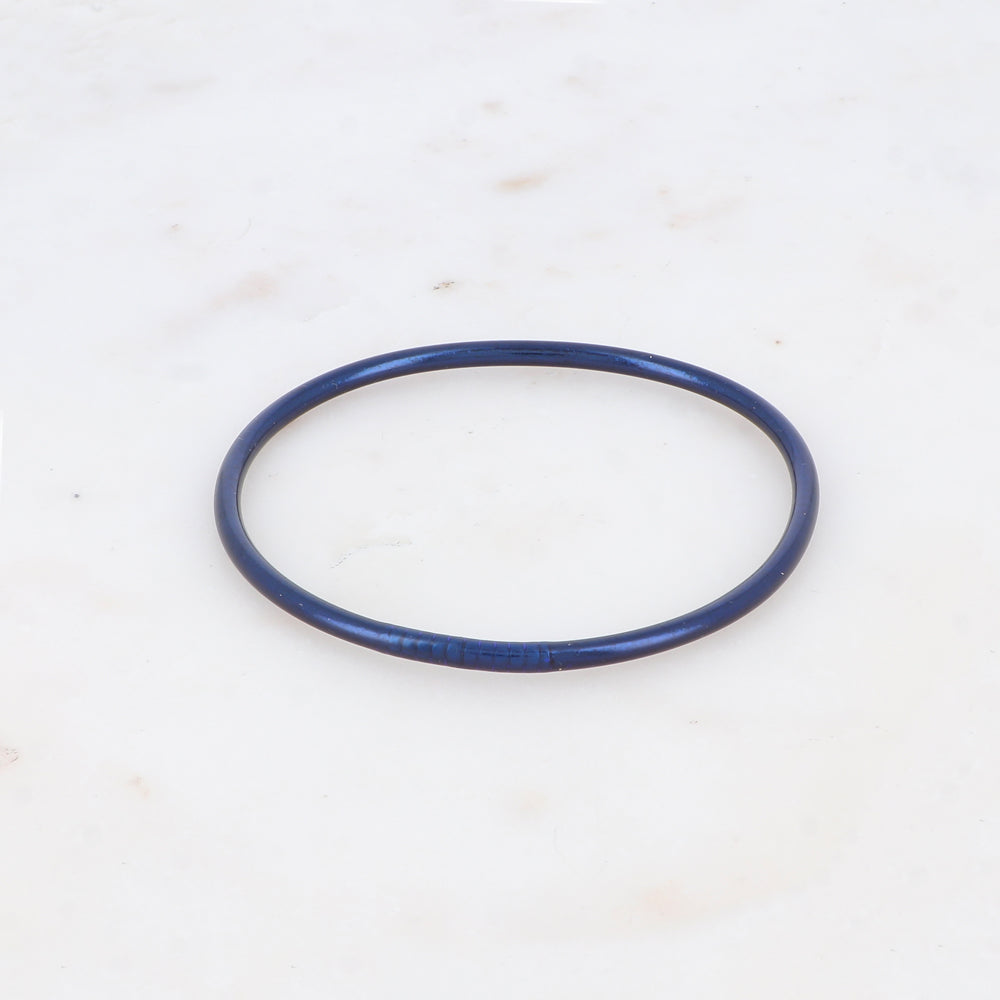 Jonc Bouddhiste fin - bleu nuit