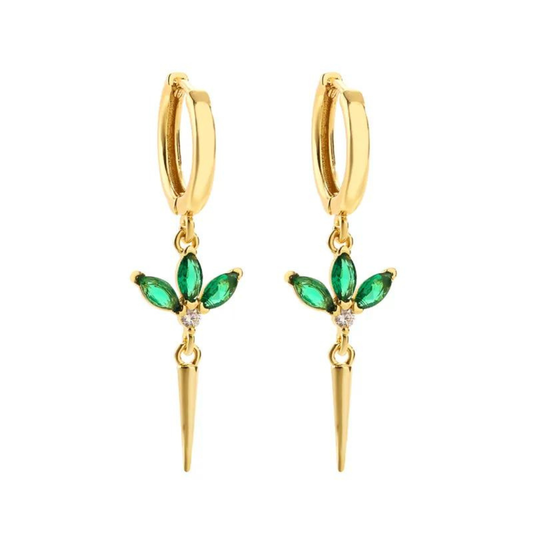 Boucles d'oreilles vertes Alissa